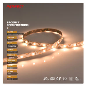 PERFECT S-Shaped Ultra-Flexible SMD2835 LED <b>Strip</b> - UL Listed CE Certified 120LED/M Multi-CCT Dual-Voltage Slim 6.5mm PCB - Product Image 5