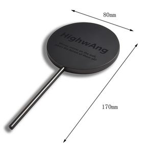 Espejo de Maquillaje de Mano Grande, Personalizado con Forma de Piruleta, en Níquel Negro, Venta Caliente - Product Image 6