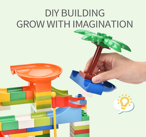 Games blocks Building Blocks 107 PCs kids Ball Maze funnel slide block duploed educational toys for kids - Product Image 3