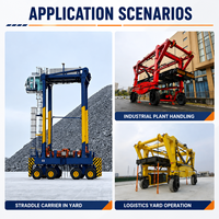 Transpalette porte-conteneurs sur pneus de 45 tonnes de précision pour les centres logistiques intérieurs et les opérations de transfert