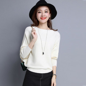 Nouveau <span class=keywords><strong>pull</strong></span> court ample pour femme style coréen avec manches chauve-souris, haut tricoté pour l'automne 2026 - Product Image 4