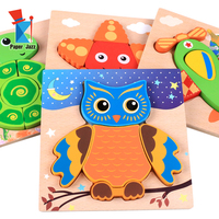 Collection de puzzles en bois 3D multicolores - Cadeau écologique pour enfants