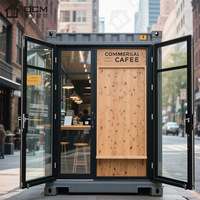 Maison modulaire mobile de conteneur d'expédition d'acier ondulé de ventes d'usine préfabriquée pour l'usage de café d'entrée de gamme