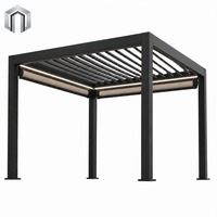 Pergola bioclimatique motorisée en aluminium à lames orientables, résistante à la pluie, avec revêtement poudré, pour jardin extérieur, directement de l'usine