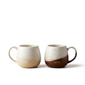 Taza de Café de Cerámica de Lujo ZamZam Industries, 300 mm de Diámetro, Pintada a Mano, Esmaltada en Dos Tonos, Ecológica, para Café y Té - Product Image 1