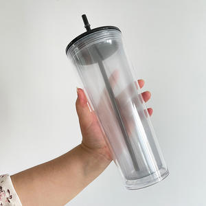 Globo de nieve que brilla en la oscuridad de 24oz, plástico acrílico de doble pared, copas frías Venti que brillan en la oscuridad para Halloween con agujero inferior, Idea de regalo para ella - Product Image 6