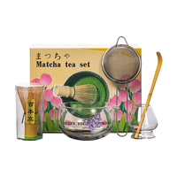 Bol à matcha papillon très populaire en verre borosilicate haute résistance avec bec verseur, écologique, qualité alimentaire, style Japandi, pour service à thé