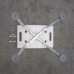 Chaise de douche, tabouret de salle de <span class=keywords><strong>bain</strong></span>, <span class=keywords><strong>banc</strong></span> <span class=keywords><strong>pour</strong></span> petite baignoire, <span class=keywords><strong>banc</strong></span> de douche réglable léger de couleur blanche - Product Image 4