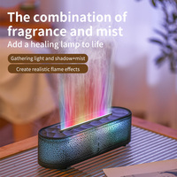 Diffuseurs d'arômes, huile essentielle, 260 ml, mini humidificateur portable à flamme, diffuseur d'arômes à flamme pour la maison, pour chambre rouge