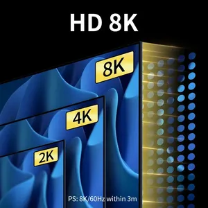 Adaptateur de câble mâle-femelle compatible 8K pour 4K, <span class=keywords><strong>convertisseur</strong></span> 90 degrés pour HDTV, PS4, PS5, ordinateur portable, fabriqué en Chine - Product Image 2