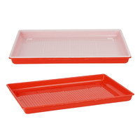 Plateau d'alimentation pour poulets en plastique de haute qualité, équipement d'élevage de poulets, bac à nourriture en PP, plateau d'alimentation carré pour poulets de chair
