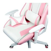 Chaise de Gaming Personnalisable avec Logo, Chaise de Jeu avec Repose-Pieds Pivotante, Meilleure Chaise PC Gaming Rose, Chaise Gamer avec Accoudoirs 2D