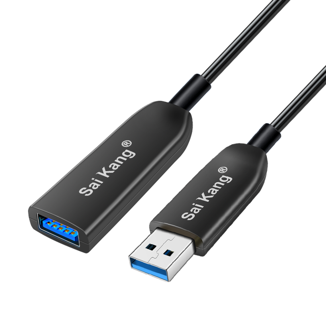 Factory Oem 10m 20m 30m 50m 100m Usb 3.0 Aoc Cable Digital Optical Fiber Type a Male to a Female Extension Fiber Usb Cable