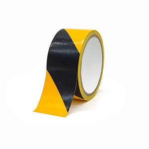 PVC Warning Tape Black And <b>Yellow</b> Floor Marking Tape Wear Resistant Station Strong Ground Protection Tape - Product Image 3