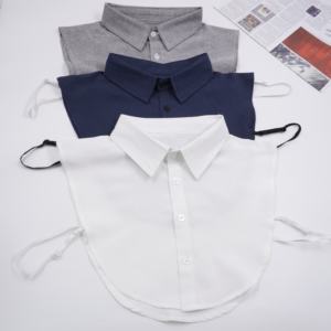 LHY moda hombres desmontable media camisa blusa Top Ropa Accesorios multifunción traje de negocios desmontable cuello falso - Product Image 2