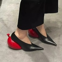 Chaussures féeriques à talons ballon pointus en microfibre, nouvelle collection, disponibles en OEM, pour femmes, série explosion, couleur unie