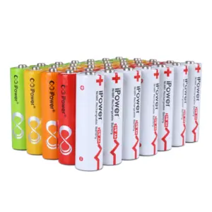 Prix usine OEM 2/3 AA 4/5 Aa Plusieurs couleurs 400mah- 2500mah 1.2V Batterie rechargeable Double A 5/7 Nimh Ni-MH Batterie