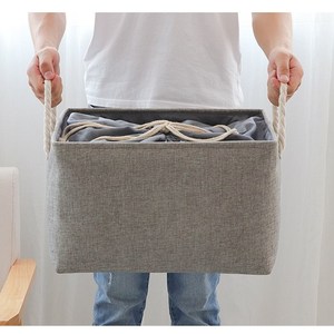 Gris et <span class=keywords><strong>Blanc</strong></span> Paniers À Linge Paniers pour Salle De Bain Placard Buanderie et Bacs De Rangement - Product Image 6