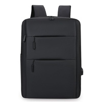 Sac à dos pour ordinateur portable pour homme, simple, grande capacité, pour les déplacements professionnels, sac à dos de voyage léger pour l'extérieur, sac à dos décontracté pour l'école, en polyester