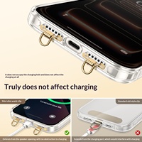 Attache-téléphone universelle en acier inoxydable avec clip mini, fixation ultra-fine auto-adhésive à un ou deux trous, fermeture auto-agrippante