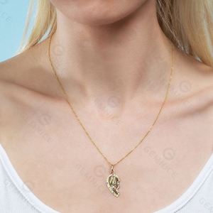 Gemnel Thời Trang Phụ Nữ 925 Bạc Cầu Vồng Trái Tim Bị Vỡ Mặt Dây Chuyền Người Bạn Tốt Nhất Vài Vòng Cổ - Product Image 4