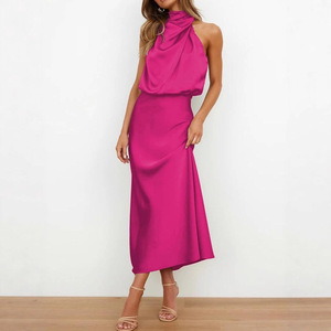 Vestidos Largos Personalizados de Fábrica con Estilo o Logotipo ODM, Ropa de Mujer, Vestido Maxi de Noche sin Mangas, Elegante y Vintage para Damas - Product Image 2