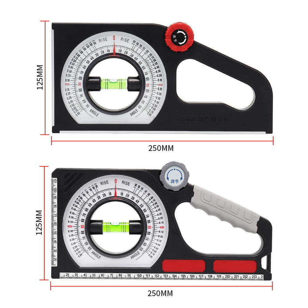 Inclinometro Doppia Bolla GATE14 Per Barche | 2 Scale Alta Precisione | 100x80 Mm