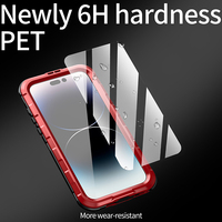 Shellbox Heavy Duty Protection Complète Antichoc IP68 Étanche Magnétique En Alliage D'aluminium IP15 Pro Max Téléphone Cas