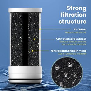 Cartouche de remplacement compatible ACF pour purificateur d'eau de robinet, lavable, en céramique, bloc de carbone, membrane d'ultrafiltration - Product Image 6