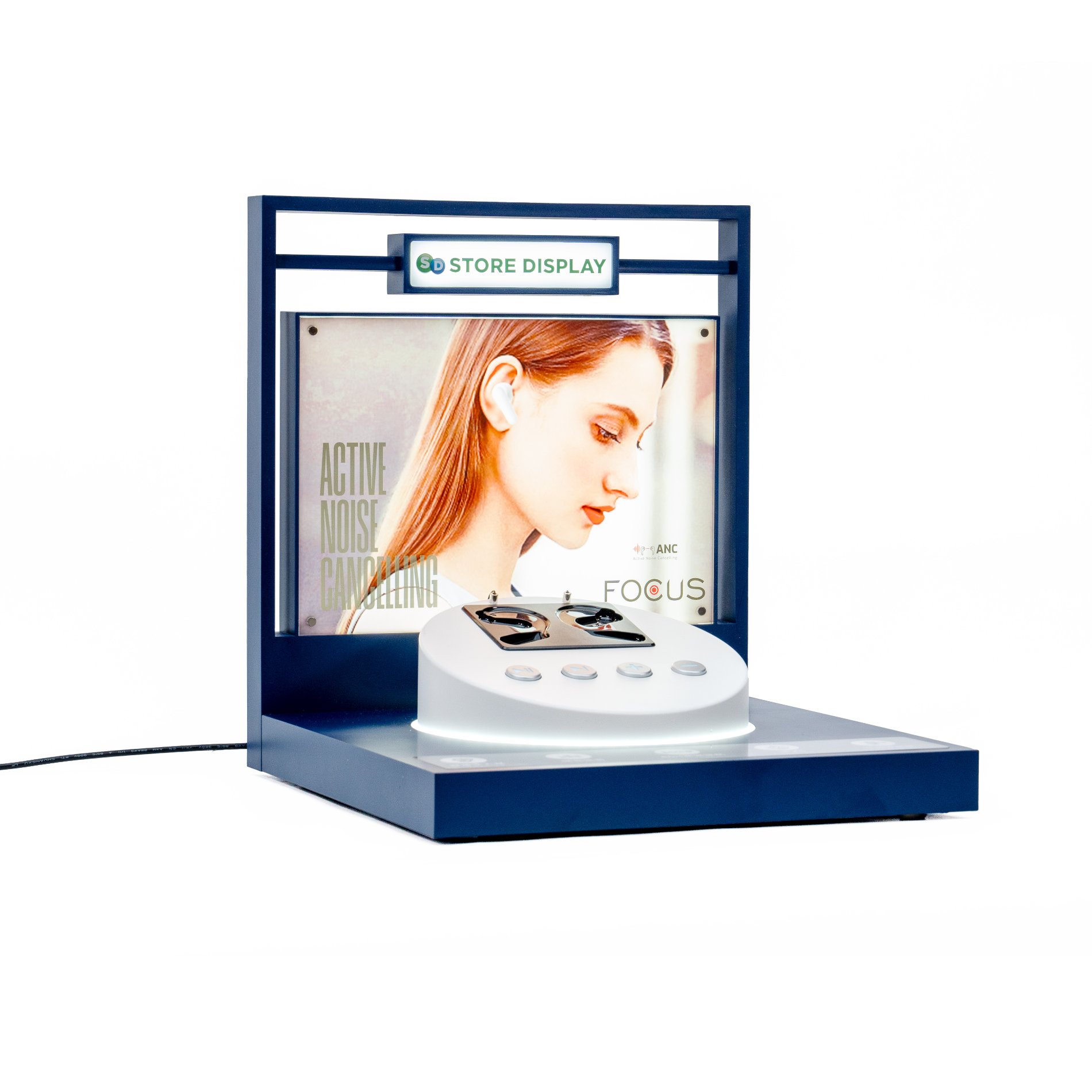 Customized Acrylic LCD Screen Countertop Display Stands for BT Headsets Accessories Etc Applicable to Supermarkets Phone Shops