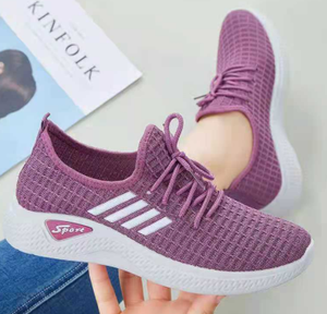 2024 nuevas zapatillas de deporte para mujer, calcetín personalizado transpirable barato, zapatos deportivos para caminar, zapatillas de <span class=keywords><strong>cuña</strong></span> para mujer - Product Image 4