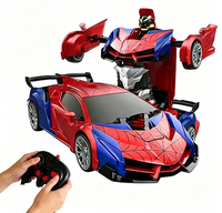 Coche Robot Transformable RC 2.4GHz 1:18, Transformación con una Sola Tecla, 360 °   Auto de Juguete para Niños con Rotación Automática y HD 1080P