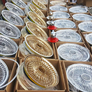 Jantes à rayons de 20, 22, 24, 26 pouces, or/argent, 100 ou 144 rayons, jantes à démontage rapide pour voitures classiques, vintage, <span class=keywords><strong>lowrider</strong></span>, anciennes - Product Image 4