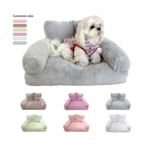 C4P Usine Vente Directe 22 pouces entraîneur Canapé Fourrure De Lapin Personnaliser Doux Confortable Chat Lits pour Intérieur Chats Chiot Chien Lit - Product Image 1