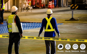 Tùy chỉnh in logo đầy màu sắc không dính <span class=keywords><strong>PE</strong></span> cảnh báo Băng duy nhất hai mặt chướng ngại vật rào cản đánh dấu mô hình Số CAUTION <span class=keywords><strong>Tape</strong></span> - Product Image 4