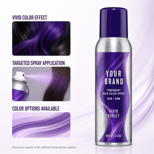OEM ODM No Bleach Instant UV Neon Texturizing <strong>Hair</strong> Color <strong>Spray</strong> Blue <strong>Purple</strong> Red Supplier Temporary <strong>Hair</strong> Color <strong>Spray</strong> - Product Image 1
