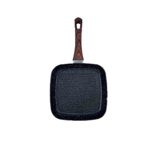 畅销豪华方形煎锅花岗岩涂层户外烧烤烤盘金属炊具煎锅 - Product Image 3