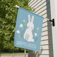 Bandera de Jardín de Doble Cara con Diseño de Conejo de Pascua, 24x32 Pulgadas, para Decoración de Jardín, Patio, Fiesta, Hogar y Exteriores