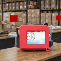 Máquina de impresión de inyección de tinta portátil Mini máquina Cij automática para marcado de código de embalaje de vidrio de papel de madera plástica
