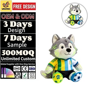 WEIMEI - Peluches con Peso de Lobo Estilo Graffiti, Juguetes de Peluche Personalizados con Relleno de Algodón PP, Muñecos de Peluche para Fans - Product Image 1