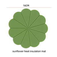 Tapis isolant thermique en silicone en forme de tournesol, antidérapant, dessous de plat multifonctionnel pour la protection de la table