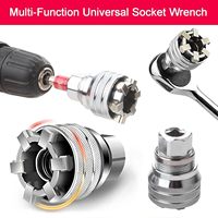 Jeu de clés à douille universelles réglables - Outil multifonction OEM 10mm-19mm pour l'entretien, douille à cliquet 3/8 pouces