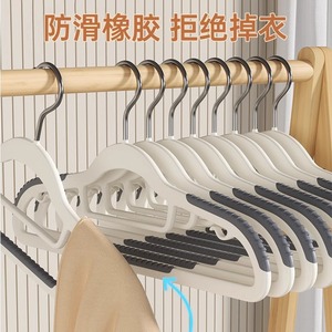 <b>Plastic</b> Hangers Non Slip Rubber Coated For Clothes Wardrobe Storage Home Use - Product Image 1