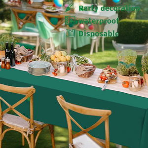 Прямоугольная скатерть Прозрачная одноразовая PEVA/PE/PP покрытие для стола для ресторана, рекламы, вечеринки, рождественские Чехлы для стола - Product Image 5