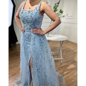 Collina serena su misura Modulare rosso con perline abiti da sera Dubai sirena elegante lusso senza maniche 2024 per festa donna LA70765 - Product Image 5