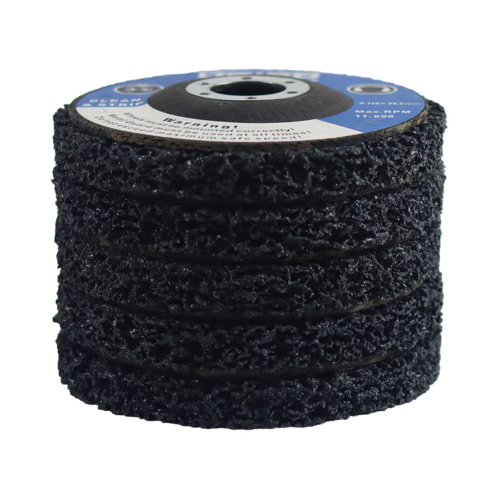 Pack Of 6 CSD Discs 125 Mm, Black Cleaning Disc Set, Sanding Disc Nylon Fabric Disc For Cleaning Metal Colour Removal Oxidation And Rust