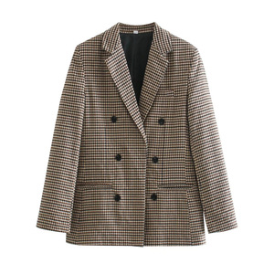 Giacca da donna nuova Plaid <span class=keywords><strong>doppiopetto</strong></span> donna autunno Top 5 colori - Product Image 1
