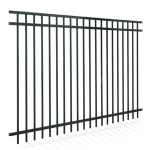Panel de Cerca de Acero Resistente con Recubrimiento de Polvo Negro, Cerca de Acero Soldada, Hermosa Cerca Decorativa de Tubo Cuadrado - Product Image 1