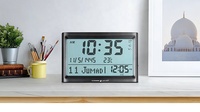 Nouveau électrique en plastique musulman Azan horloge multi-fonction affichage numérique pour utilisation de Table bureau à domicile hôtel prière temps Al Harameen