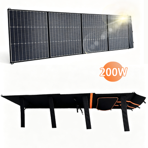 แผงโซลาร์เซลล์พับได้แบบพกพา 200W 18V แผงโซลาร์เซลล์แบบยืดหยุ่นสำหรับสถานีพลังงานแสงอาทิตย์กลางแจ้ง - Product Image 1